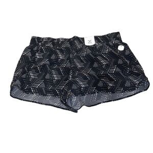 Xersion Black Geometric Athletic Shorts